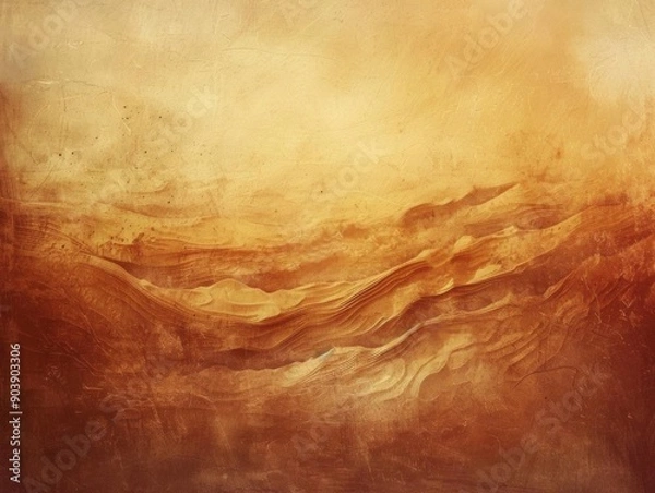 Obraz Abstract painting with warm colors and flowing lines.