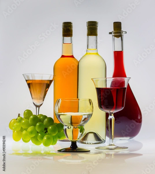 Obraz butelki z winem