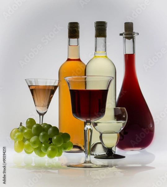 Obraz butelki z winem