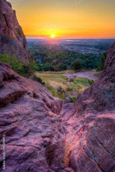 Obraz Sunrise Over Boulder, CO