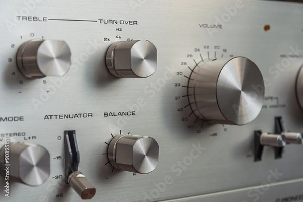 Fototapeta Vintage Amplifier Knobs