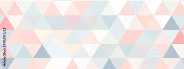 Fototapeta Abstract Geometric Pattern With Soft Pastel Colors And Shapes Triangles And Circles Design