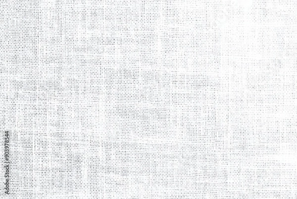 Fototapeta White jute hessian sackcloth canvas sack cloth woven texture pattern background in white light grey color