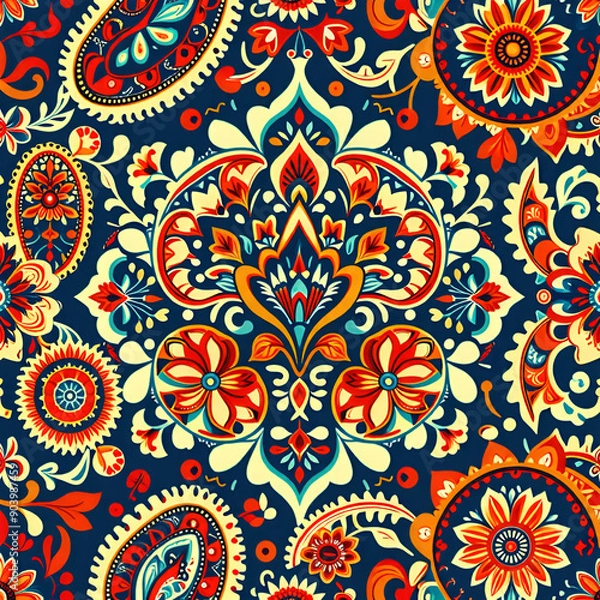 Obraz pattern with flowers, seamless floral pattern