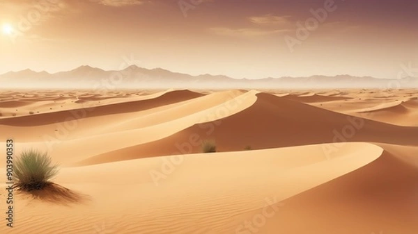 Fototapeta desert dunes background art design backdrop copy space