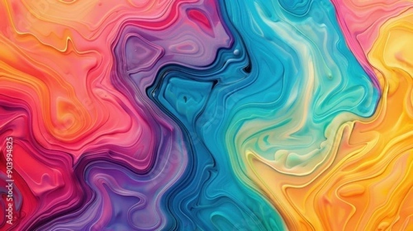 Fototapeta Vivid swirling patterns create an energetic atmosphere filled with colorful motion and creative expression