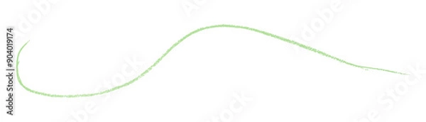 Fototapeta Green pencil strokes in simple style, isolated on transparent background.