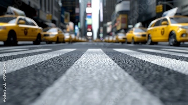 Fototapeta Capture the vibrant energy and iconic character of New York City's famous landmark. This image captures the vibrant atmosphere, bright lights and moving advertisements.