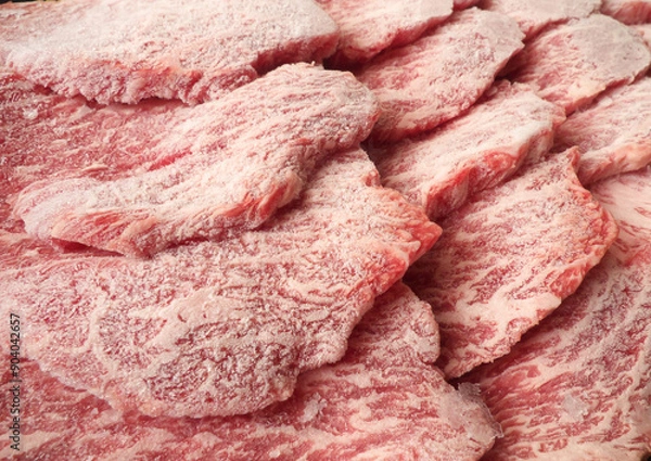 Obraz 冷凍の霜降り和牛