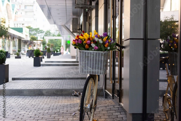 Obraz flowers on a bicycle