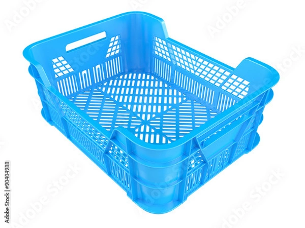 Obraz Plastic crates. 3D isolated