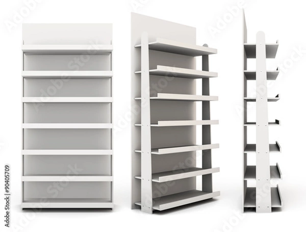 Fototapeta Shop racks from different angles