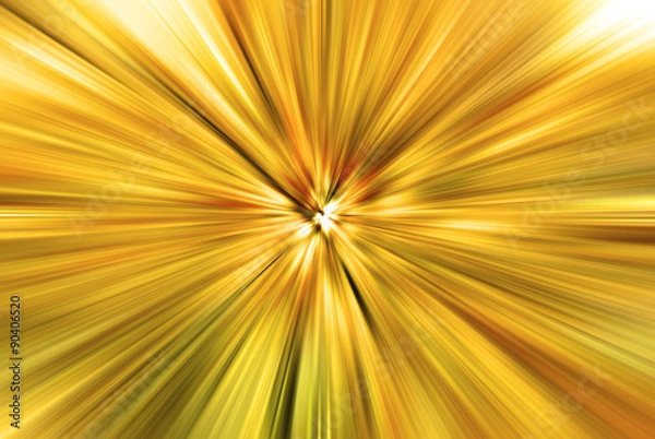 Obraz Abstract explosive golden winter holidays background with radial blur