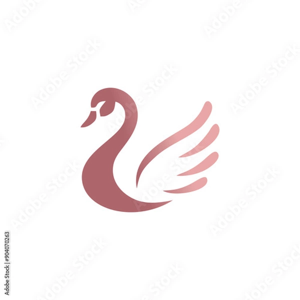 Fototapeta Swan logo design vector icon with elegan concept