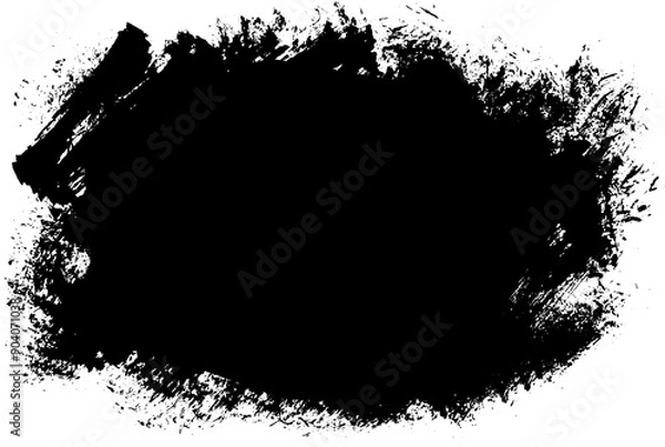 Obraz 墨　ガサガサ　フレーム　楕円