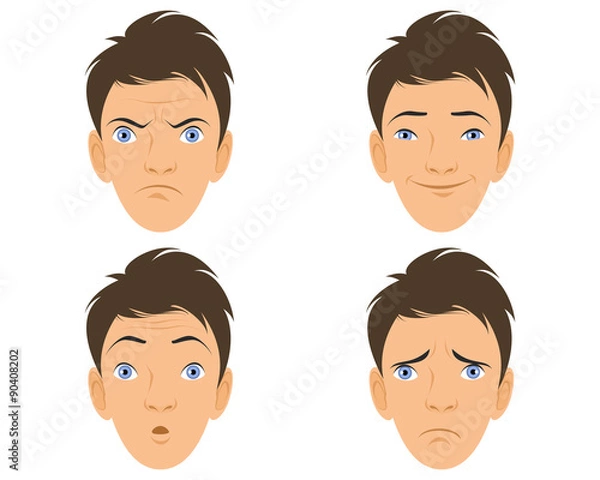 Obraz Four human faces