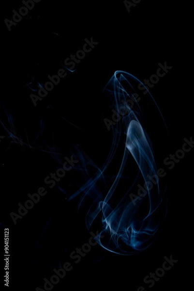 Fototapeta The artwork created from smoke is beautiful and gentle. Taken with a camera that has a high magnification rate.