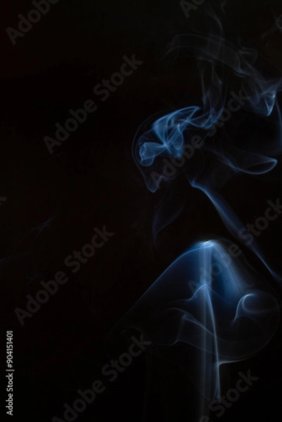 Fototapeta The artwork created from smoke is beautiful and gentle. Taken with a camera that has a high magnification rate.