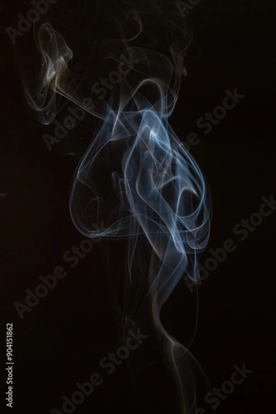 Fototapeta The artwork created from smoke is beautiful and gentle. Taken with a camera that has a high magnification rate.