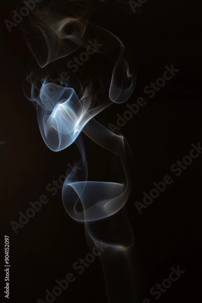 Fototapeta The artwork created from smoke is beautiful and gentle. Taken with a camera that has a high magnification rate.