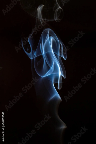 Fototapeta The artwork created from smoke is beautiful and gentle. Taken with a camera that has a high magnification rate.