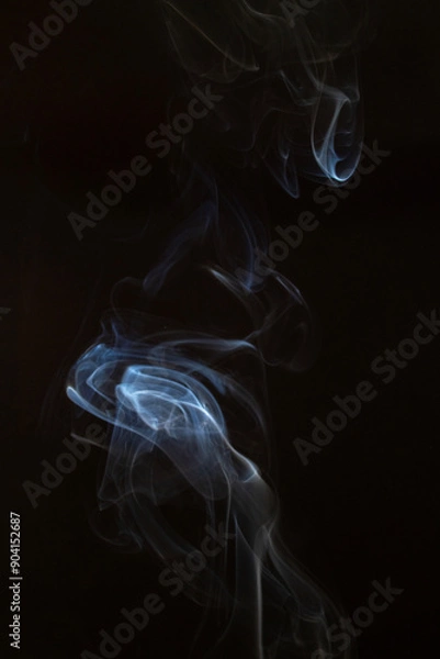 Fototapeta The artwork created from smoke is beautiful and gentle. Taken with a camera that has a high magnification rate.