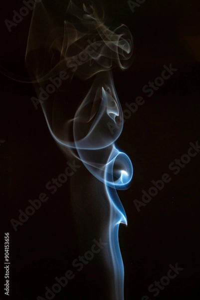 Fototapeta The artwork created from smoke is beautiful and gentle. Taken with a camera that has a high magnification rate.