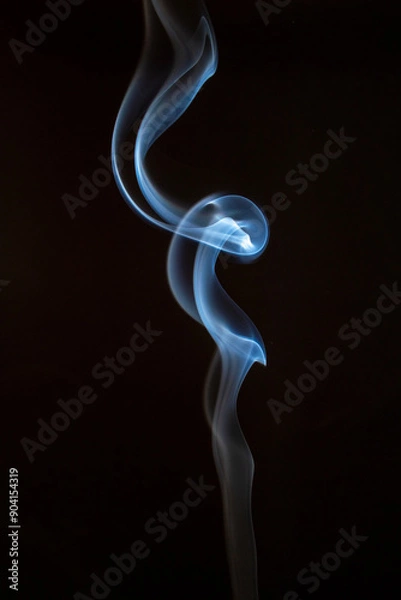 Fototapeta The artwork created from smoke is beautiful and gentle. Taken with a camera that has a high magnification rate.