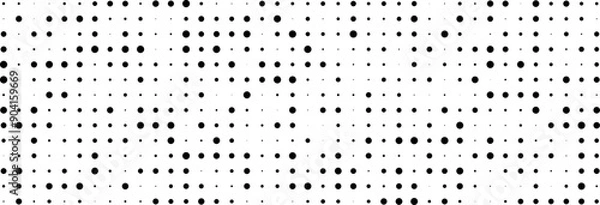 Fototapeta イラスト素材：ランダムなドットの背景　ベクター 　Black dot vector background,Halftone gradient,Abstract halftone dotted background.