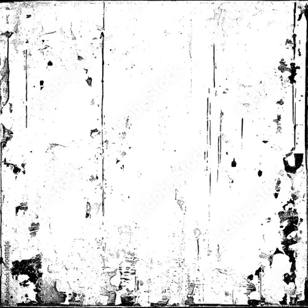Fototapeta Distressed Grunge Pattern black and white