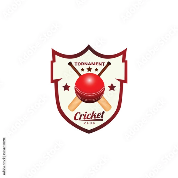 Obraz Cricket Logo Vector Art Template