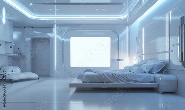 Fototapeta modern living bed room