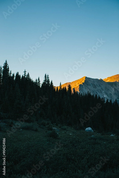 Obraz sunset in the mountains