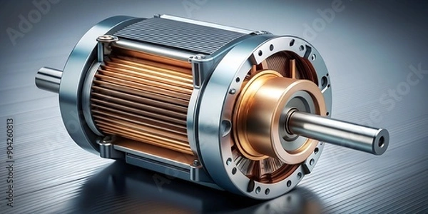 Fototapeta electric motor abstract image electric drive for mechanisms AI Generative
