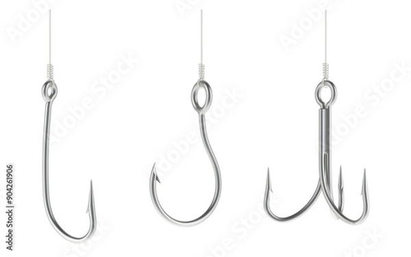 Obraz Fishing hook isolated on white background
