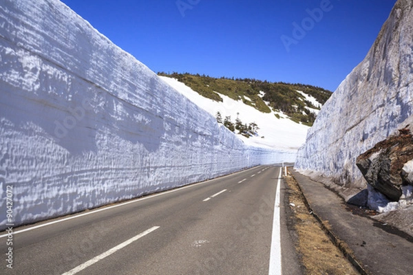 Obraz 八幡平アスピーテラインの雪の回廊　秋田県～岩手県
