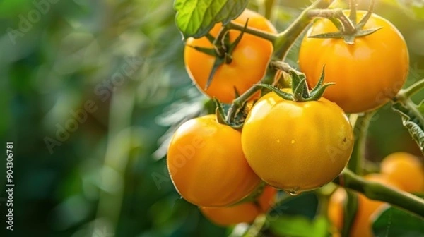 Fototapeta The Yellow Ripe Tomatoes