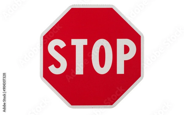 Obraz stop sign isolated on white