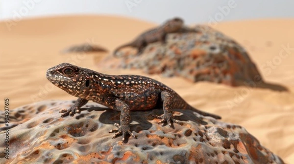 Obraz Desert Lizard on a Rock.