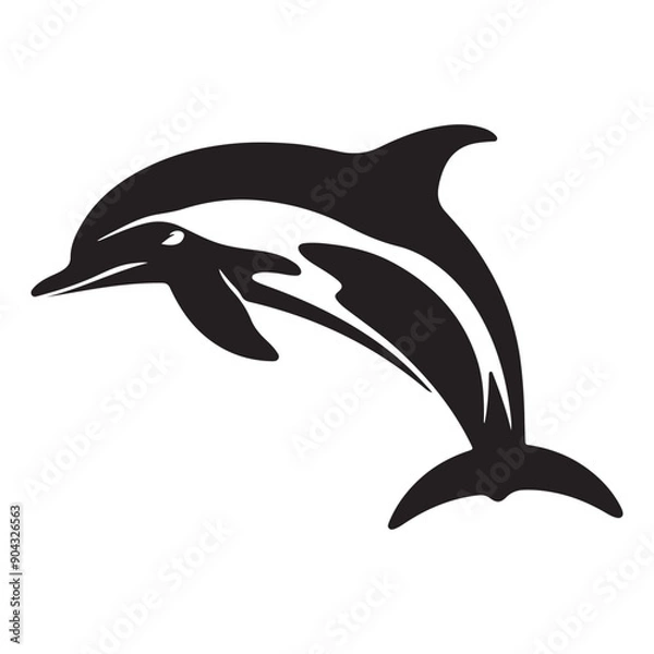 Fototapeta Dolphin silhouette 