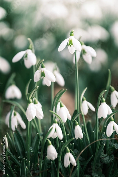 Obraz snowdrops in the grass