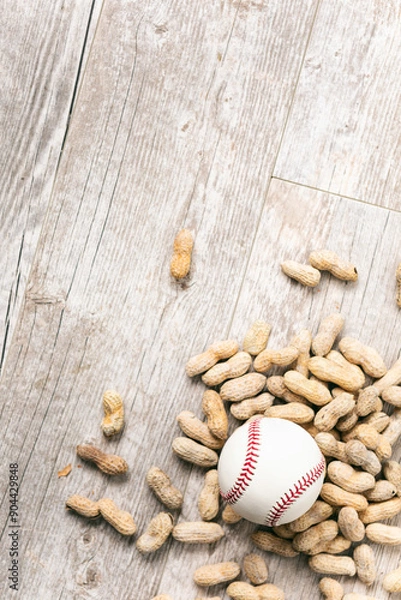 Obraz Peanuts Baseball And Copyspace Background
