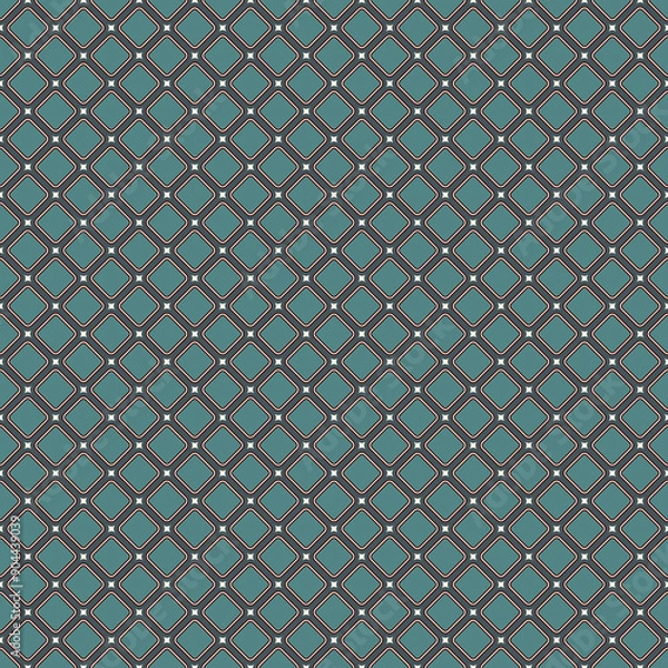 Fototapeta Contemporary geometric pattern. Repeated squares, diamonds motif. Simple ornament. Modern abstract background. Seamless surface design. Geo wallpaper. Digital paper, textile print. Vector art