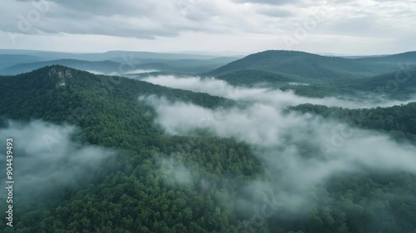 Fototapeta Ozark Mountains created with Generative AI Technology, ai, generative