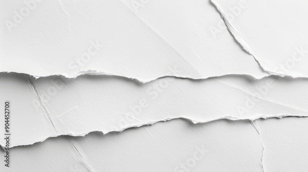 Obraz A close-up view of a piece of paper with torn edges