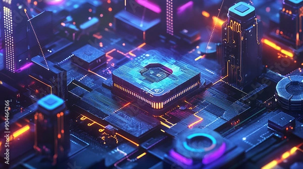 Obraz A smart contract being executed on a blockchain.