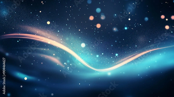Obraz Abstract aurora with swirling lights and starry background