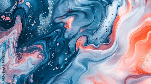 Obraz Abstract marbled design with flowing colors and textures