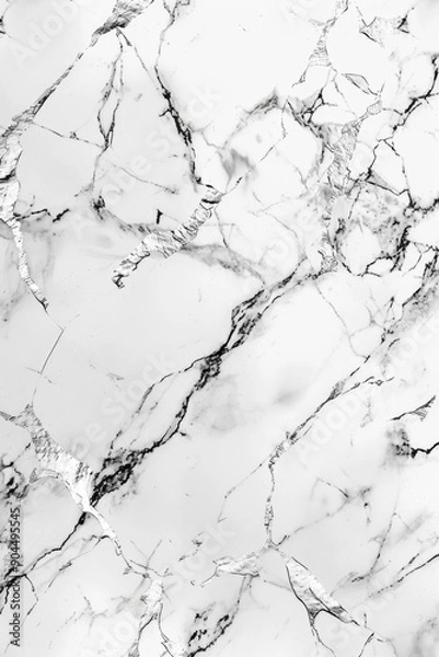 Fototapeta A black and white photo of a marble surface with unique patterns and textures