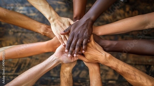 Fototapeta Unity and Collaboration in Diversity